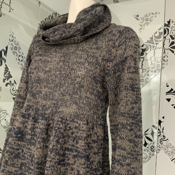 MANGO Vintage Knitted Fall Mini Dress with Shimmering Tread - Picture 4 of 14